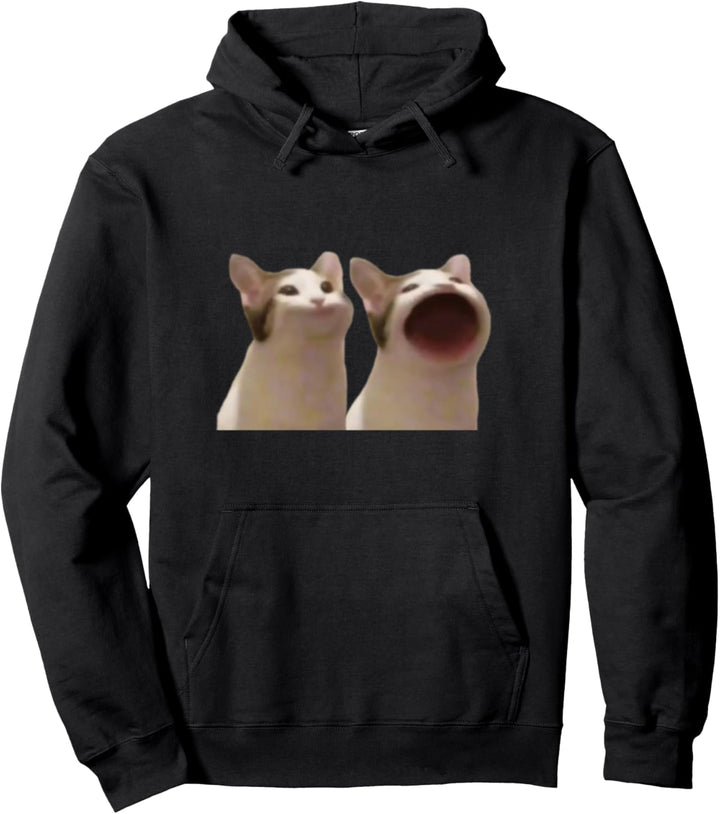 Popping Cat Meme Pop Cat Meme Pullover Hoodie