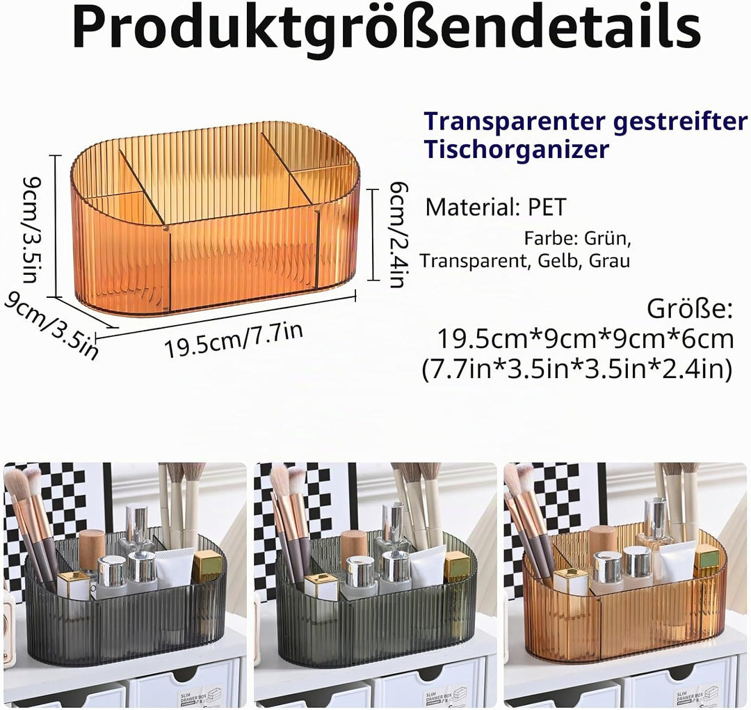 DASITON Make up Kosmetik Organizer,Pinsel Organizer mit 5 Fächern,Acryl Kosmetik Aufbewahrung mit Gr