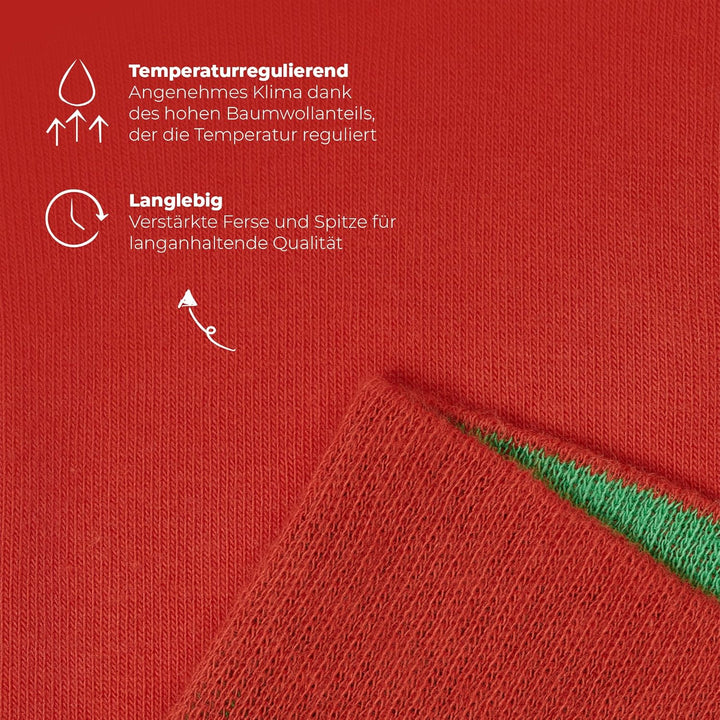von Jungfeld - Herren Socken/Strumpf Herrensocken 3er-Pack einfarbig 39-42 Rot, 39-42 Rot