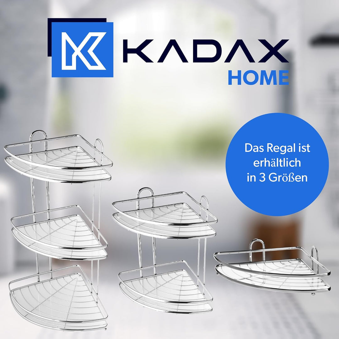 KADAX Duschablage Ecke, Badezimmer Organizer, Eckregal, Badregal, Duschregal, Duschgel und Shampoo H