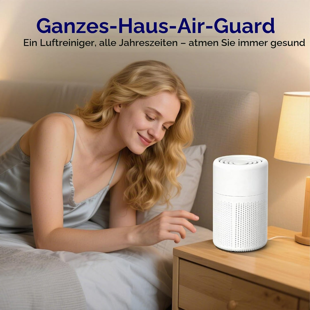 Luftreiniger Mit HEPA-Filter &amp; Aromatherapie, Gegen Schimmel Staub Pollen Tierhaare, Energiesparend,