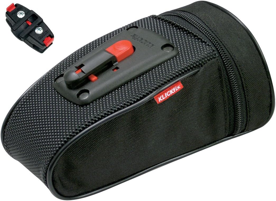 KLICKFix 0296S Satteltasche Micro 80 Plus, Schwarz, 18 x 8 x 6 cm, Schwarz