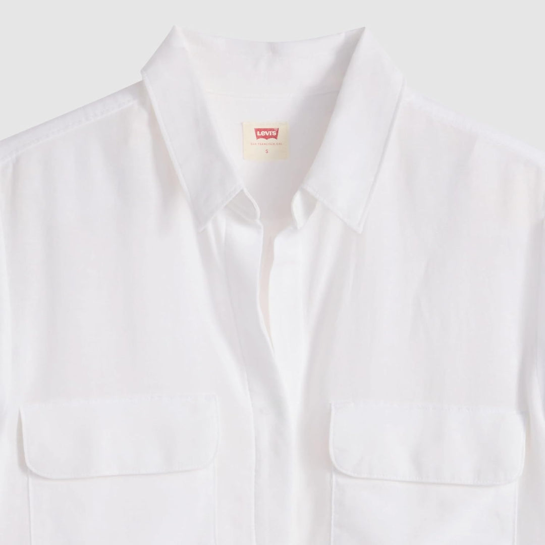 Levi's Damen Elaine Utility Shirt Hemd mit Button-Down-Kragen (1er Pack) S Bright White, S Bright Wh