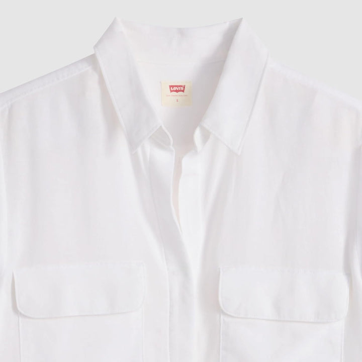 Levi's Damen Elaine Utility Shirt Hemd mit Button-Down-Kragen (1er Pack) S Bright White, S Bright Wh