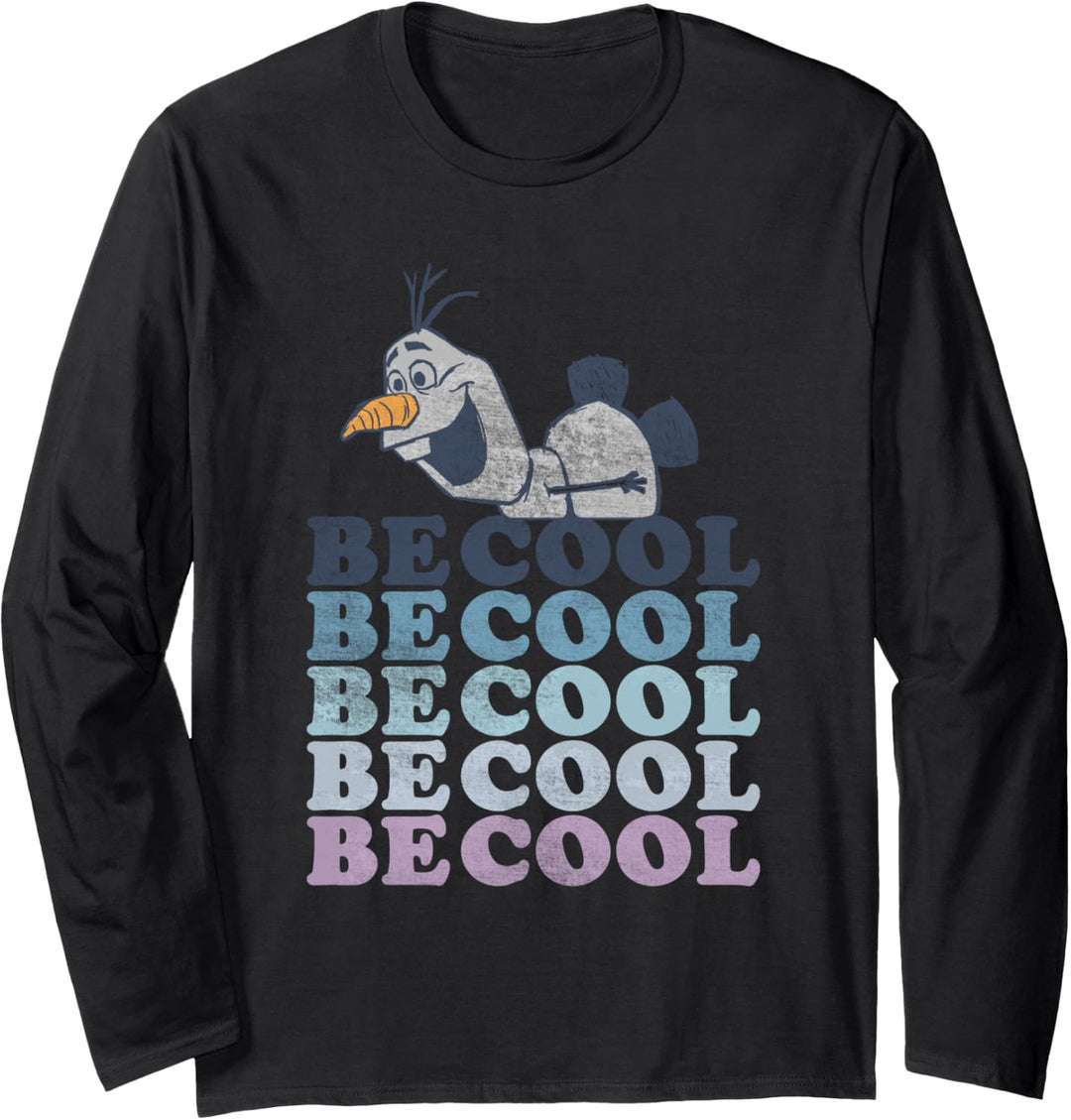 Disney Frozen 2 Olaf Be Cool Colorful Word Stack Langarmshirt