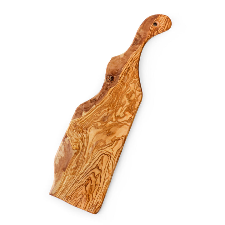 Handgefertigtes Schneidebrett aus Olivenholz, 60 cm, grosses rustikales Charcuterie-Brett | Käse- un