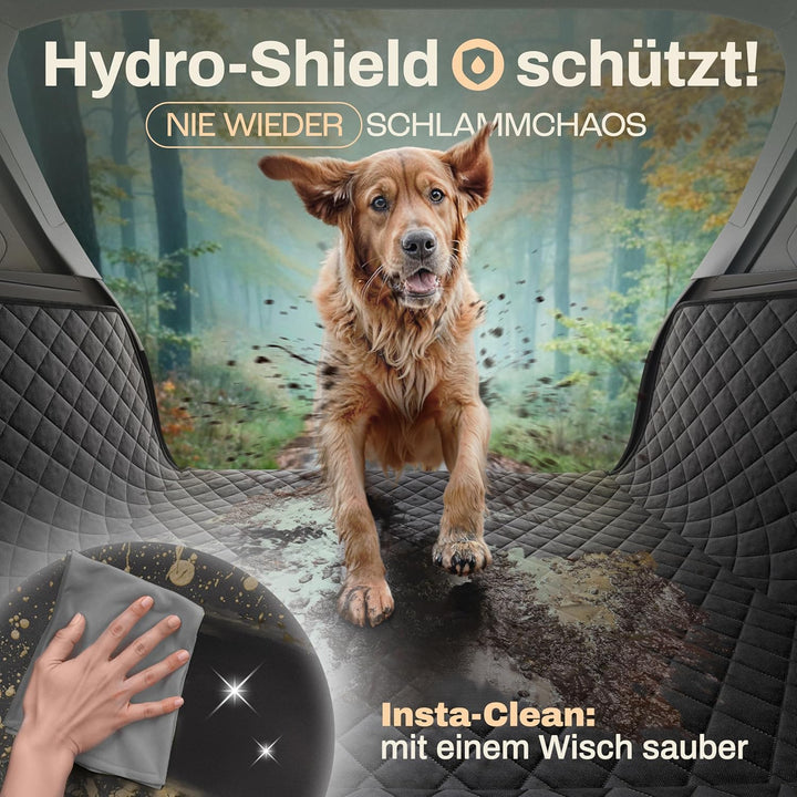 HELDENWERK Kofferraumschutz Hund gesteppt mit Seiten- und Ladekantenschutz I Hundedecke Auto Kofferr