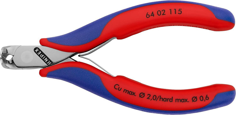 Knipex Elektronik-Vornschneider mit Mehrkomponenten-Hüllen 115 mm 64 02 115 mit Facette Mit Mehrkomp