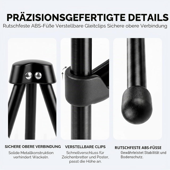 Nicpro Kunst Staffelei zum Ausstellen, 2 Stück, 160 cm Staffelei gross, Metall-Bodenstaffelei, Dreib