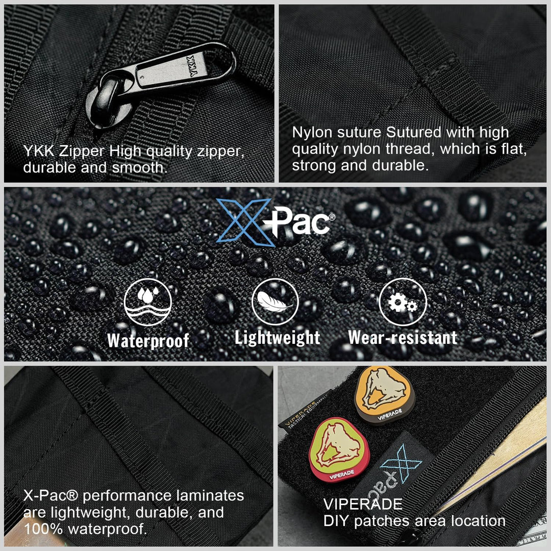 VIPERADE VE16 EDC Pouch Klein EDC Organizer Werkzeugtasche mit 7 Taschen,EDC Organizer Tasche für He