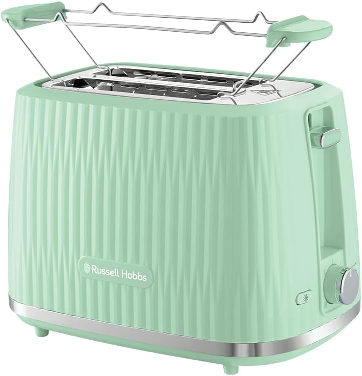 Russell Hobbs Toaster [für 2 Scheiben] Eden (6 Bräunungsstufen, Hebefunktion, Auftau-, Aufwärm- & St