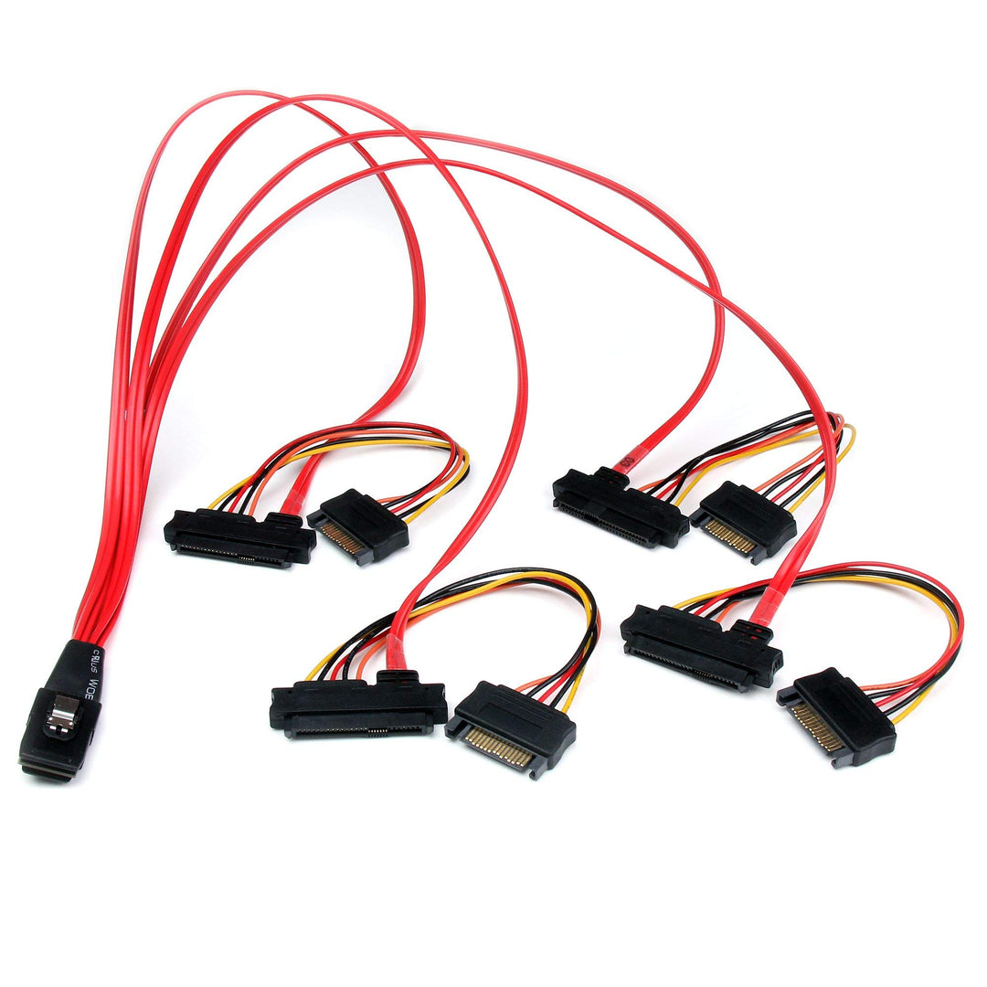 StarTech.com Internes Serial-Attached SCSI Mini SAS Kabel 50cm - SF-8087 auf 4x SFF-8482 - Internes