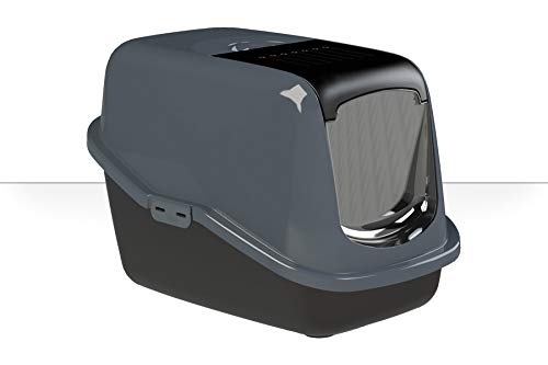 PeeWee EcoHouse Katzentoilette, Schwarz/Grau