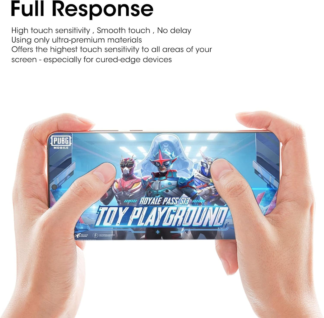 Ni-SHEN 3 Stück Panzer Schutz 9H Glas Schutzfolie Displayschutz 3D Gebogen Folie Fingerabdruck-ID Un