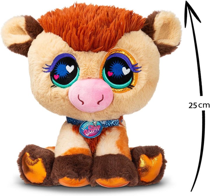 Littlest Pet Shop - Plüschkuh 25 cm - Littlest Pet Shop LPS Deluxe Kuh – Niedliche Plüschtiere mit g