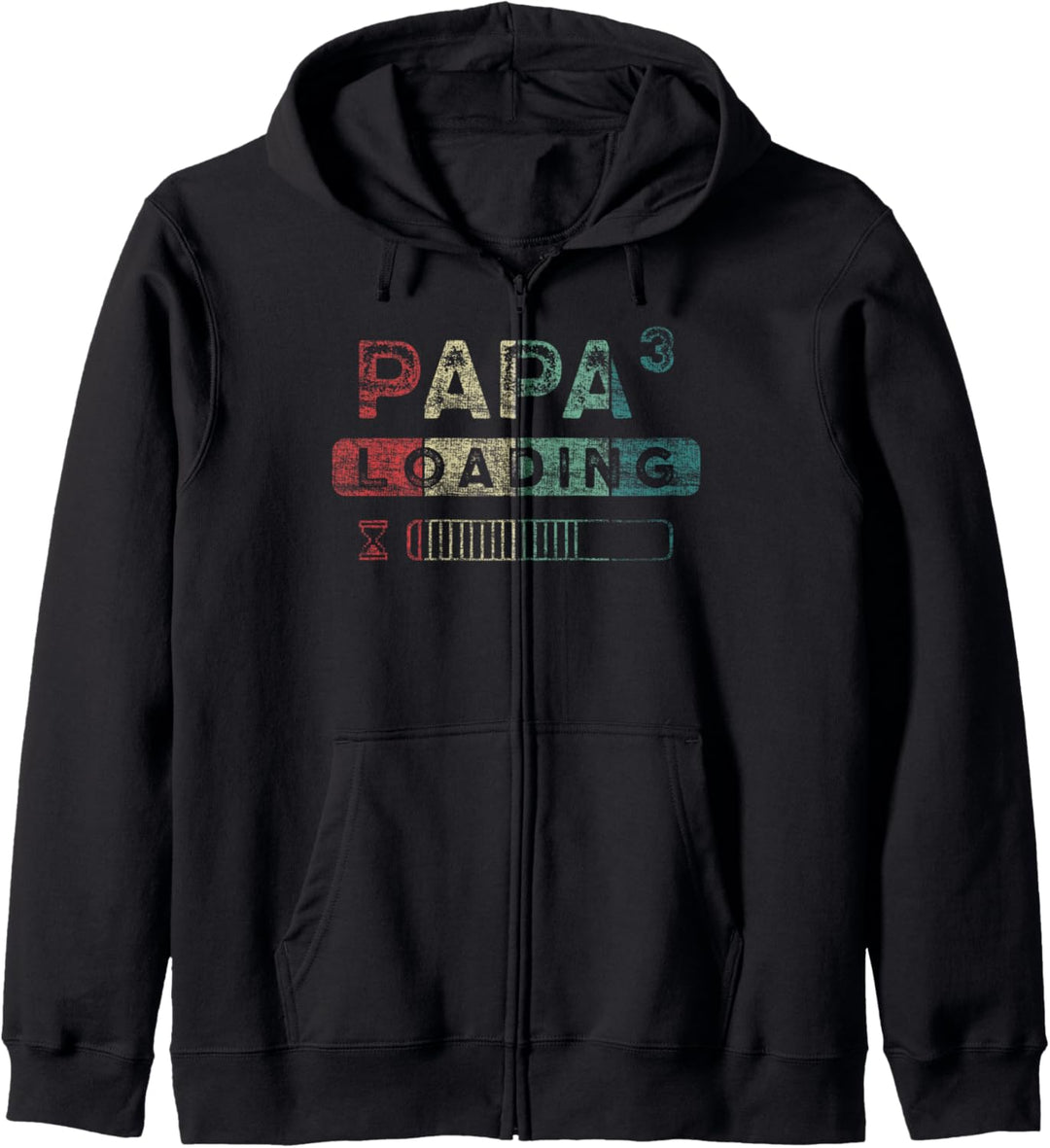 Baby Ankündigung Papa, 3. Kind, Drillinge, Werdender Papa Kapuzenjacke