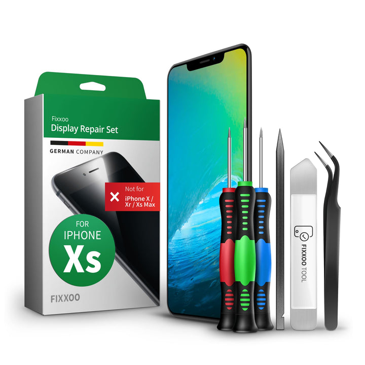 GIGA Fixxoo® iPhone XS Display Original [inkl. Werkzeug-Kit] - Retina LCD Glas mit Touchscreen - Ori