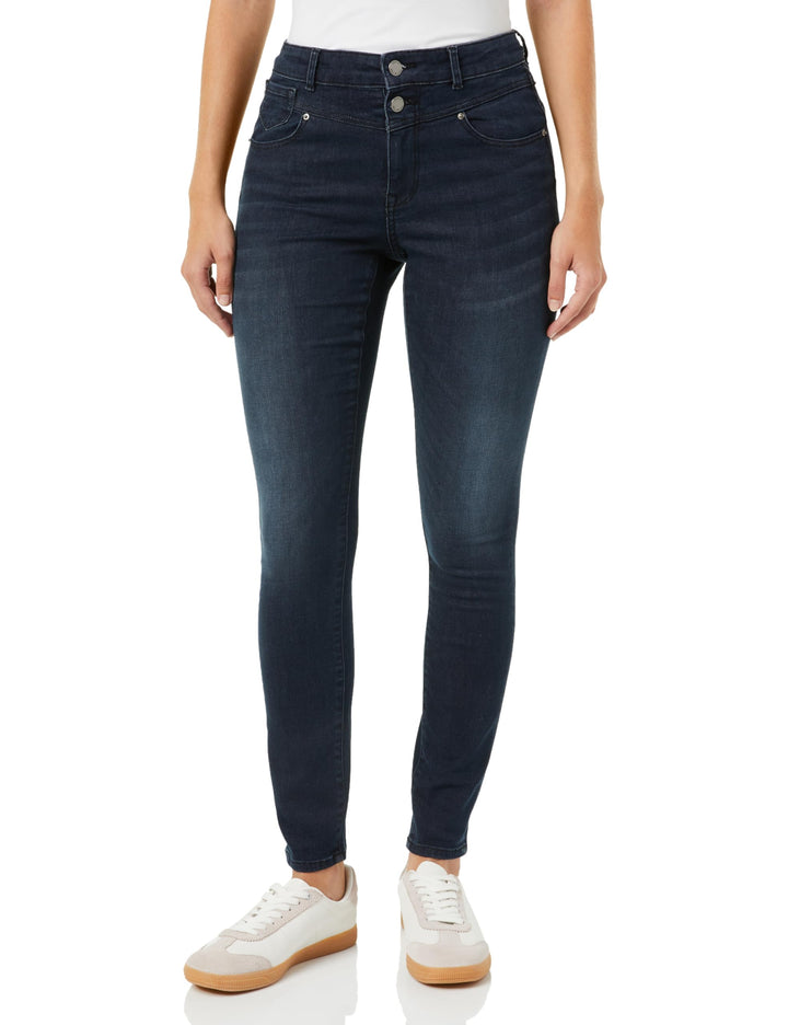 ONLY Damen Onlwauw Hw Dou But Cut Skinny Dnm Ext XS / 32L Blue Black Denim, XS / 32L Blue Black Deni