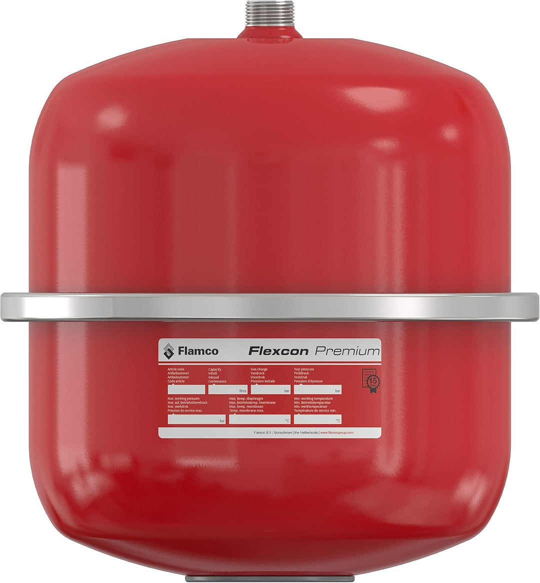 Flamco Flexcon Premium 12L 1/3bar Ausdehnungsgefäss -16915 12L / 1 [3 bar] Rot, 12L / 1 [3 bar] Rot