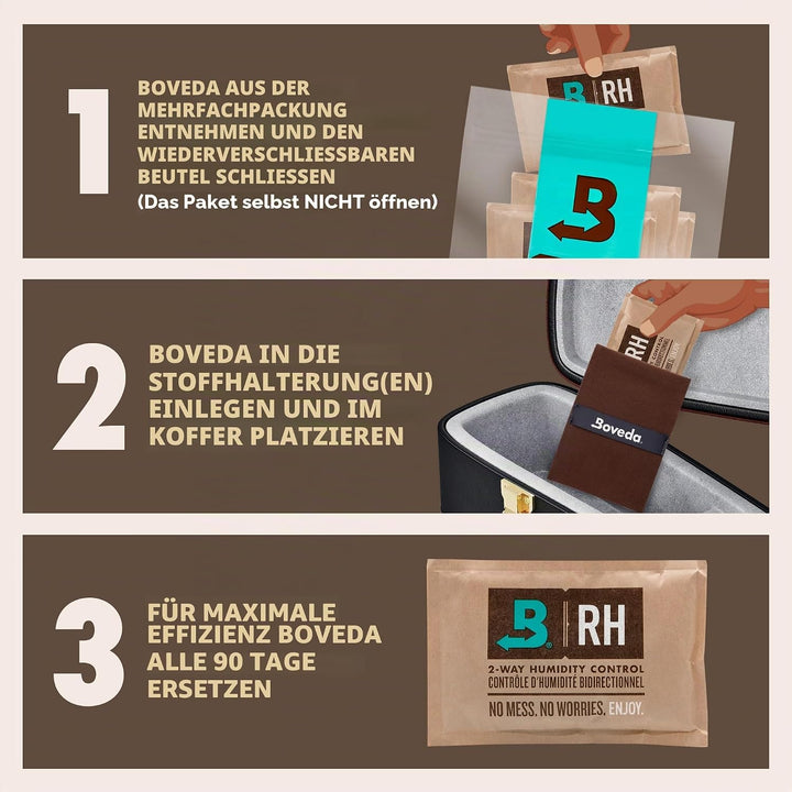 Boveda für Musik | 49% RH Grösse 70 2-Wege-Feuchtigkeitsregulierung | 4 Stück 49% Music - 4 Pack Sta