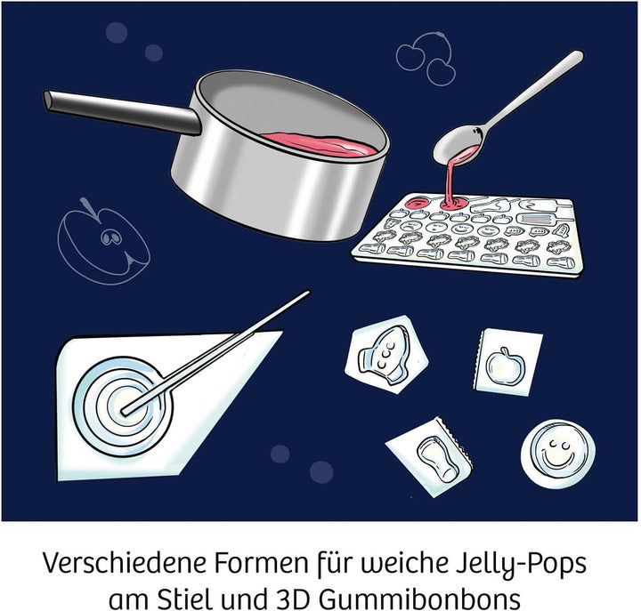 KOSMOS 654306 Fun Science Jelly Pops, Fruchtgummi-Labor für Gummi-Drops, Ostergeschenk, Experimentie