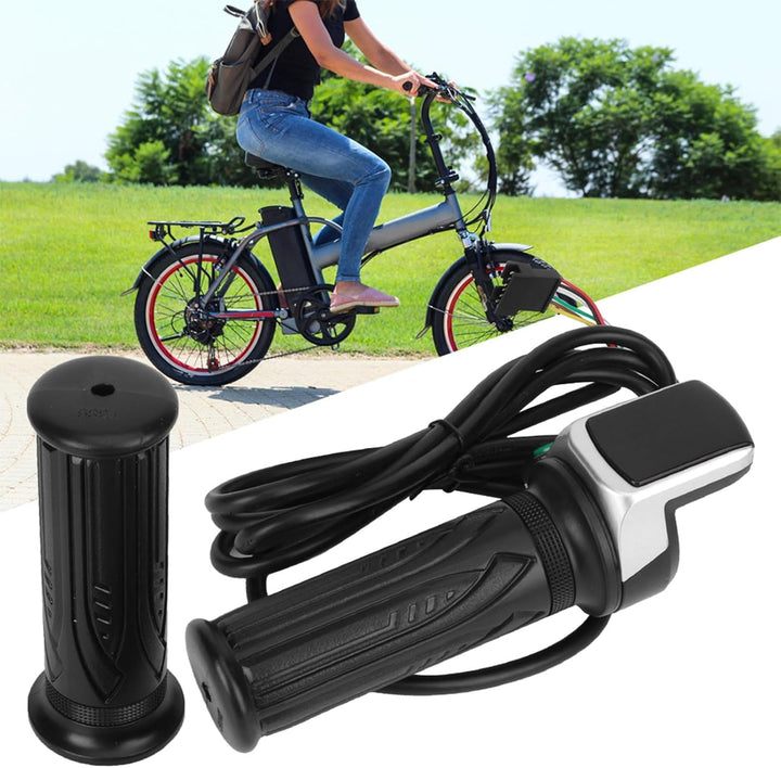 Demeras Geschwindigkeit der Gasgriffsteuerung LCD Elektrische Mengenanzeige Drehzahlregelung E-Bike(