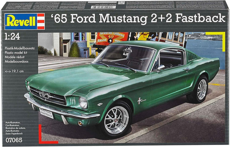 Revell RG7065 Modellbausatz Auto 1:24 - 1965 Ford Mustang 2+2 Fastback im Massstab 1:24, Level 4, or