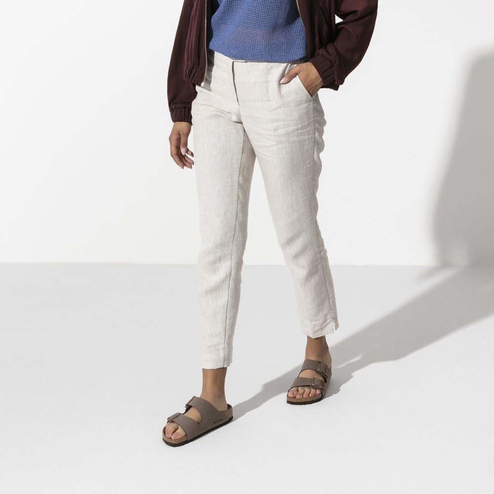 BIRKENSTOCK Unisex Arizona Birko-Flor Nubukleder Weit Pantoletten 37 EU Braun, 37 EU Braun