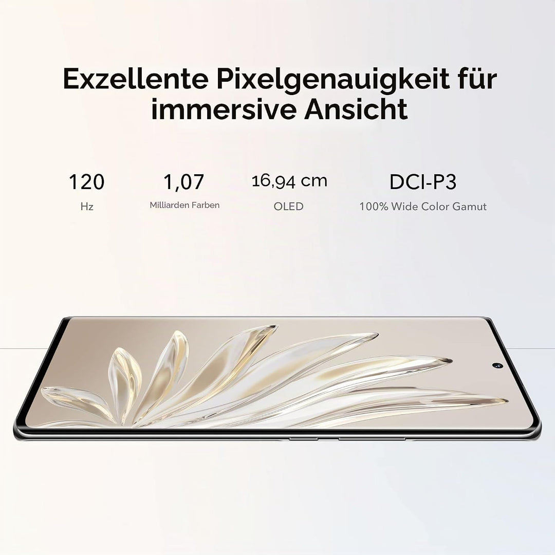 HONOR 70 Smartphone, Handy 5G, SIM frei entsperrt, 8 + 256 GB, 54 MP Dreifach-Rückkamera, 120 Hz 6,6