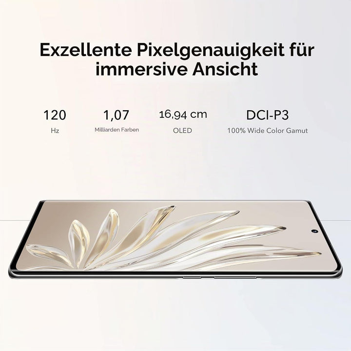 HONOR 70 Smartphone, Handy 5G, SIM frei entsperrt, 8 + 256 GB, 54 MP Dreifach-Rückkamera, 120 Hz 6,6