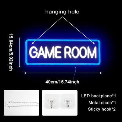 Neonlicht Schild, Spiel Leuchtreklame Game Zone Gaming Neon Schild Neon Sign Licht Leuchtschild Neon