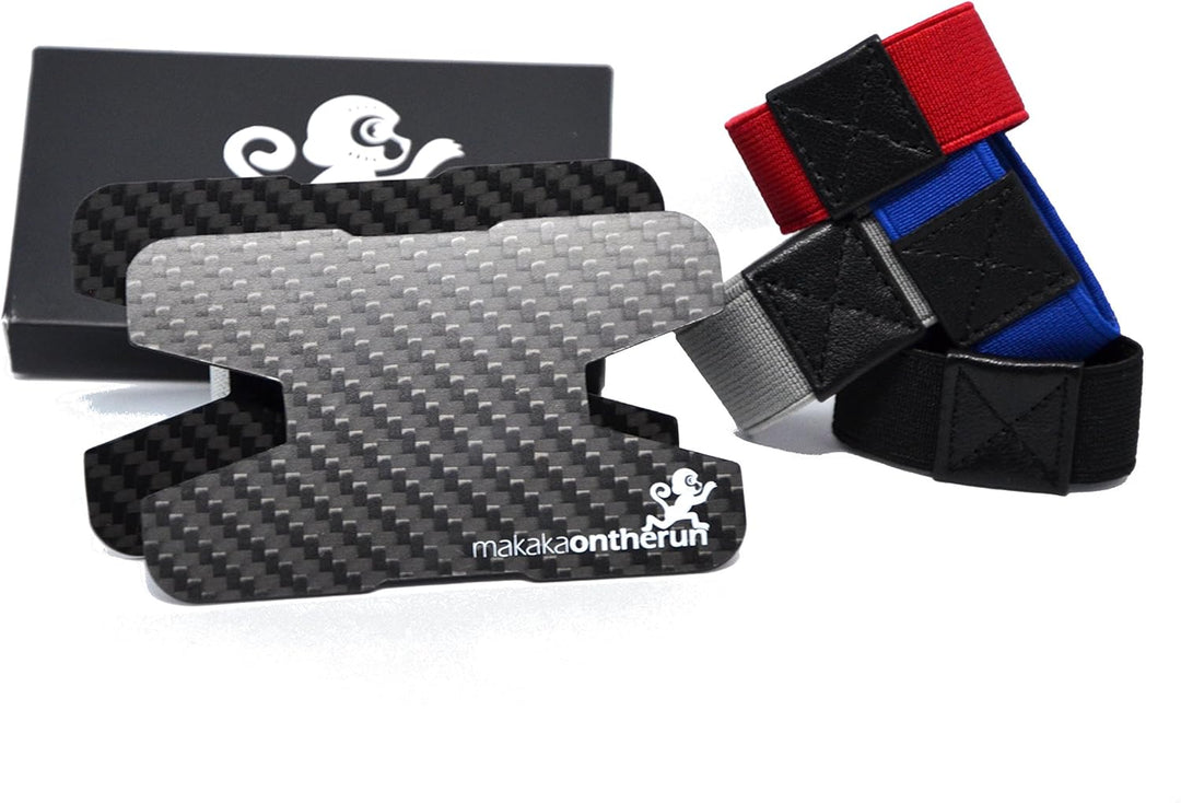MakakaOnTheRun Slim Wallet Herren Carbon Visitenkartenetui: Herren Kreditkartenetui, Kartenetui & Mi