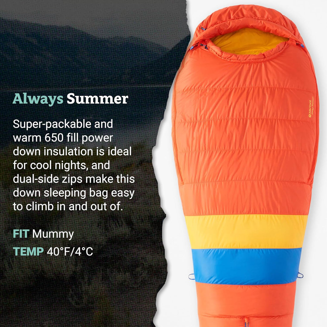 Marmot Herren Schlafsäcke-M12781 Schlafsäcke, Red Sun/Solar, One Size