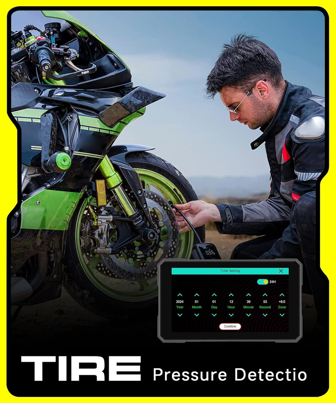 Rimoody 5 Zoll Carplay Bildschirm für Motorrad, Kabellos Carplay und Android Auto Display für Motorr