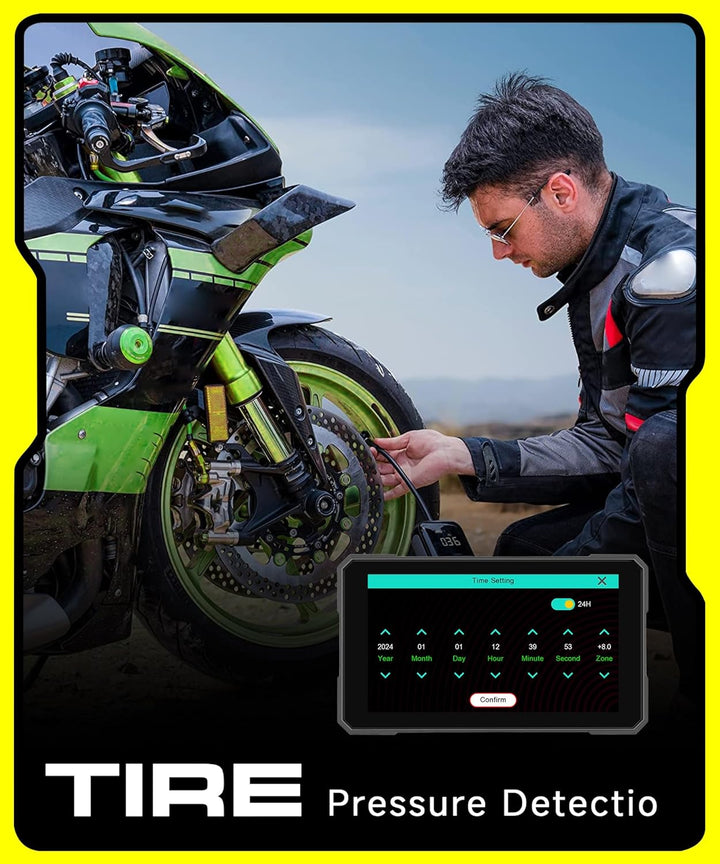 Rimoody 5 Zoll Carplay Bildschirm für Motorrad, Kabellos Carplay und Android Auto Display für Motorr
