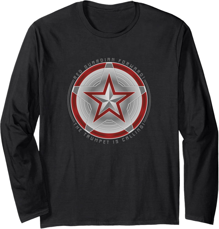 Marvel Black Widow Red Guardian Forward Shield Langarmshirt