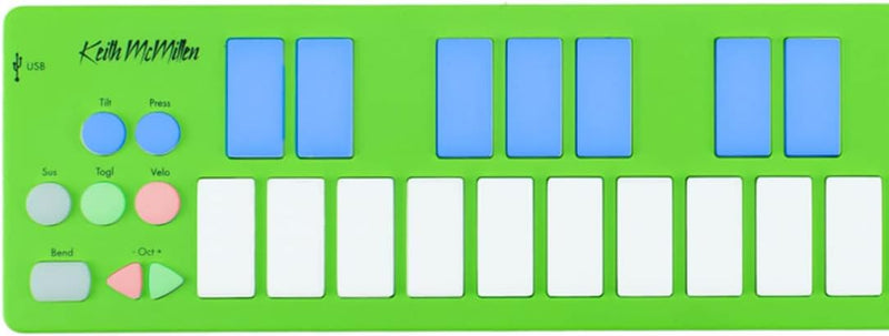 Keith McMillen K-716C-L K-Board MIDI-Controller Lime + keepdrum Kopfhörer Grün, Grün