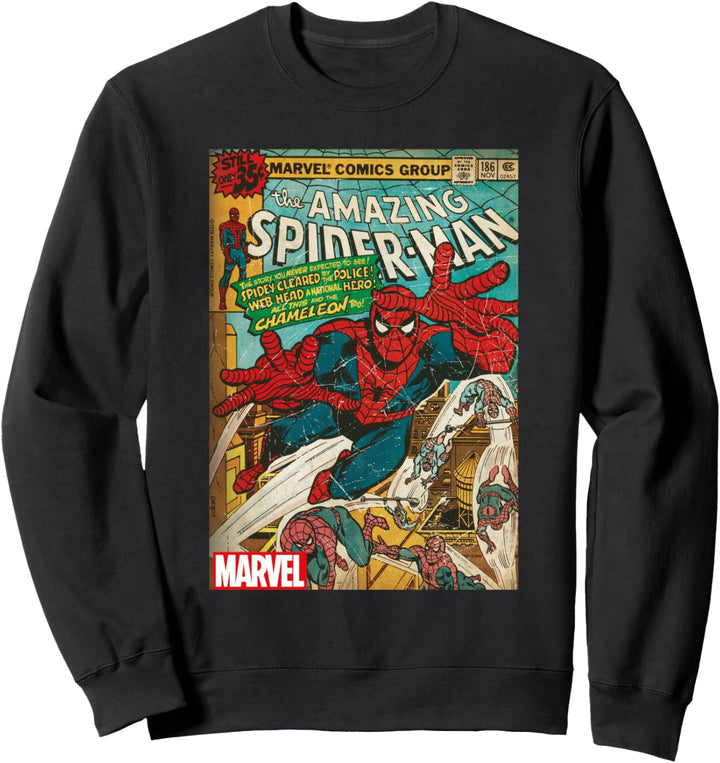 Marvel Spider-Man Vintage Comic Cover Sweatshirt