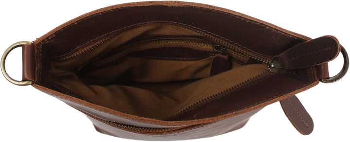LECONI kleine Umhängetasche Damen Schultertasche Handtasche Freizeittasche Damentasche Ledertasche v