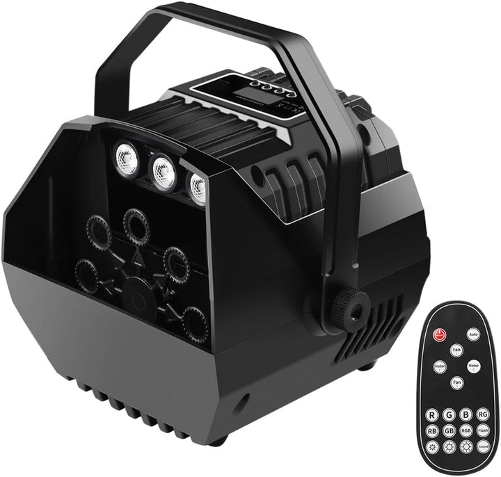 E-Lektron B102 Seifenblasenmaschine RGB LED-Beleuchtung und Fernbedienung für Party, Disco, Kinder-P
