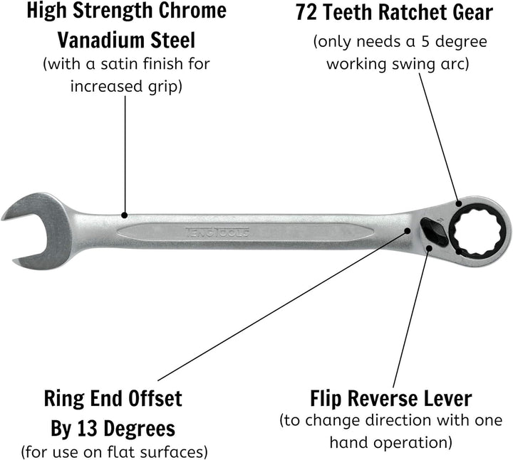 Teng - 600511R Ratchet Maulschlüssel 11mm - TEN600511R