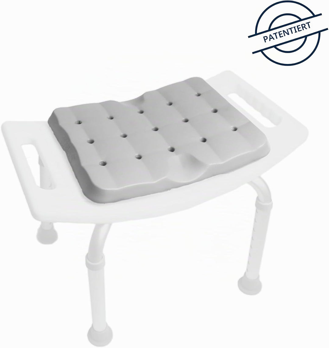 KMINA - Sitzkissen Dusche (35x27x3 cm, Hocker Nicht Enthalten), Duschhocker Kissen, 100% Wasserdicht