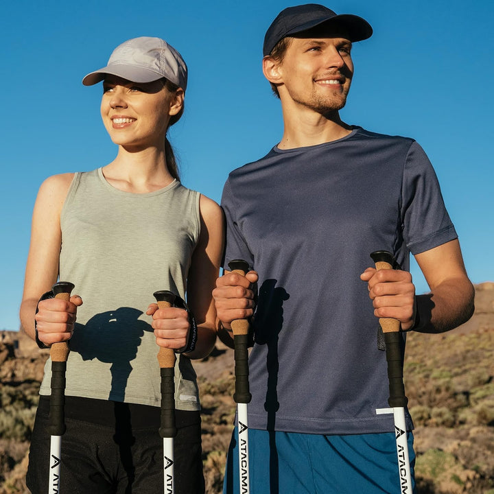 ATACAMA Nordic Walking Stöcke Damen und Herren Wanderstöcke Faltbar &amp; Wanderstöcke Teleskop aus Carb