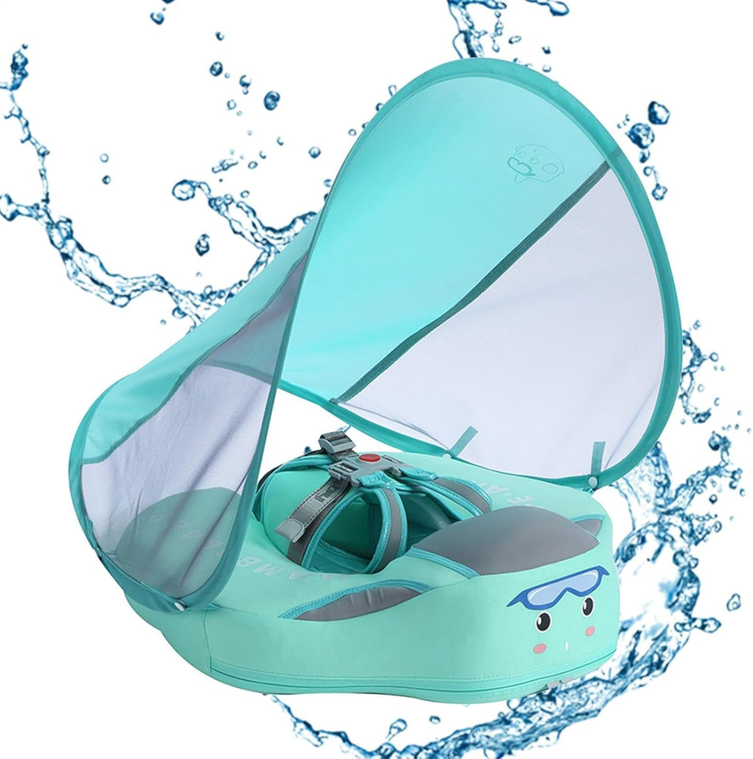 Baby Pool Float Schwimmbad mit Baldachin, nicht aufblasbar, für 3-24 Monate, für Strand, See, Bad, U