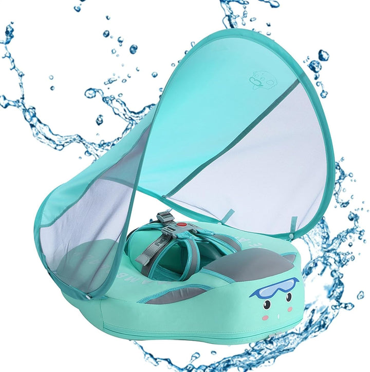 Baby Pool Float Schwimmbad mit Baldachin, nicht aufblasbar, für 3-24 Monate, für Strand, See, Bad, U