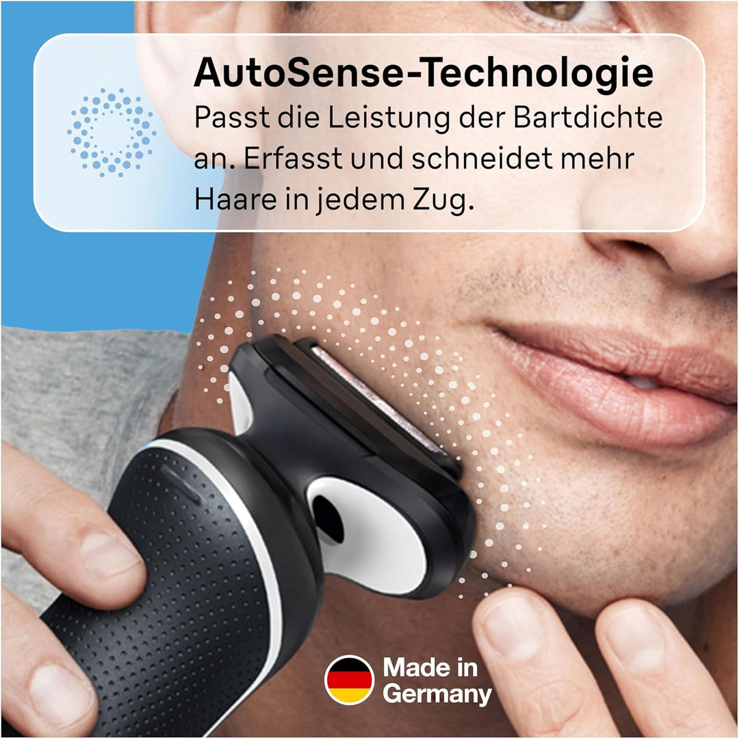 Braun Series 5 Elektrorasierer mit EasyClick Aufsatz, Barttrimmer, Rasierer Herren, EasyClean, Wet &