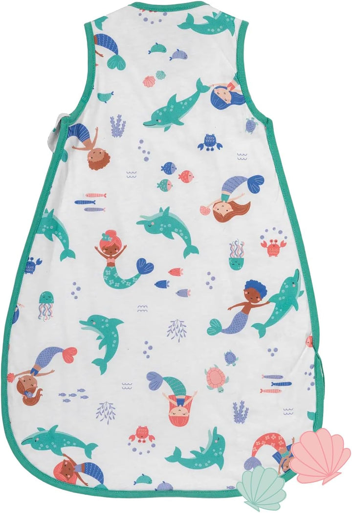 schlummersack leicht gefütterter Babyschlafsack Frühjahr/Sommer 1.0 Tog für Mädchen und Jungs - in v