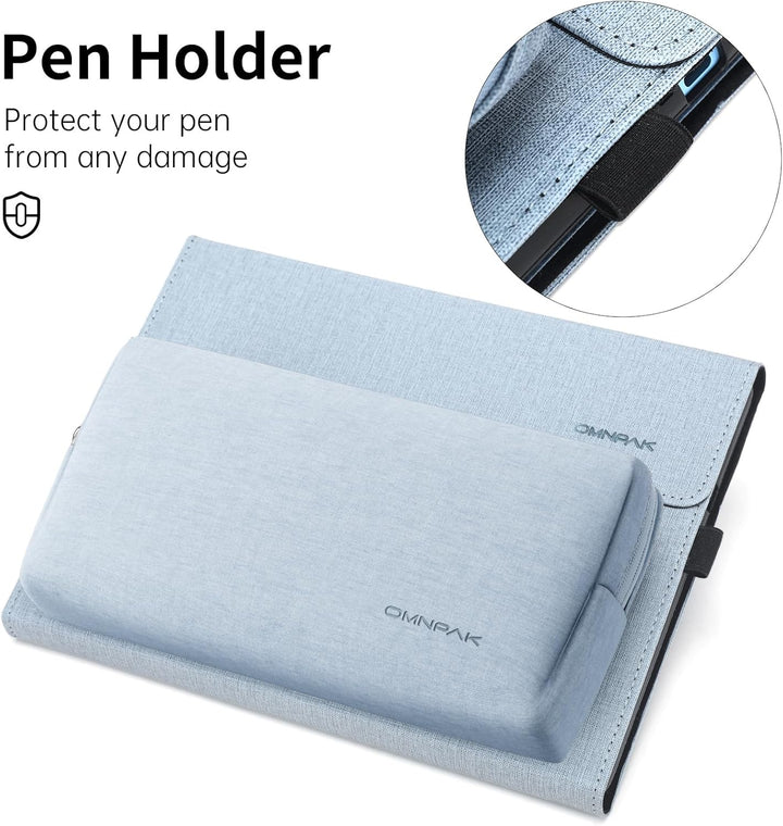 Omnpak Hülle für Microsoft Surface Pro 9 Tablet Business-Hülle, Tragetasche mit Stylus Stifthalter m