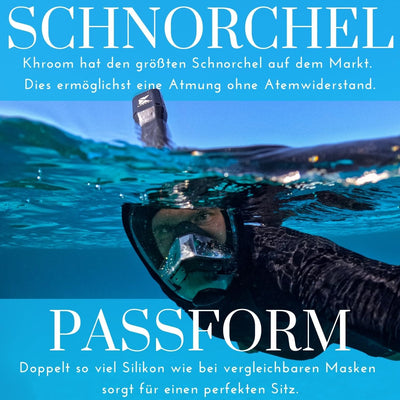 Khroom Schnorchelmaske Erwachsene Seaview Pro | Unsere Beste Tauchermaske | CO2 sichere Vollmaske zu
