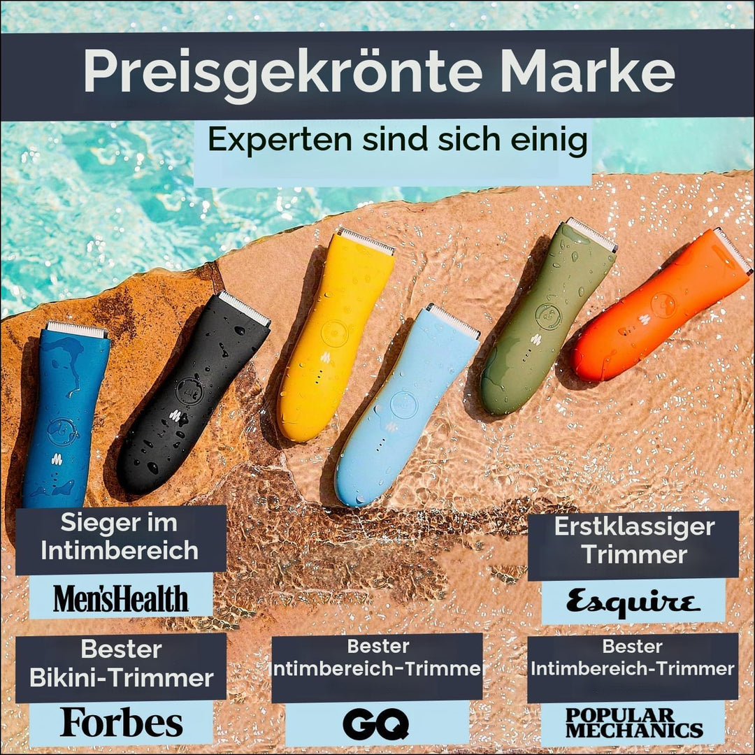 Meridian Premium Body Haarschneider für Damen und Herren, USB C Aufladung, Reiseschloss, Manscape Tr